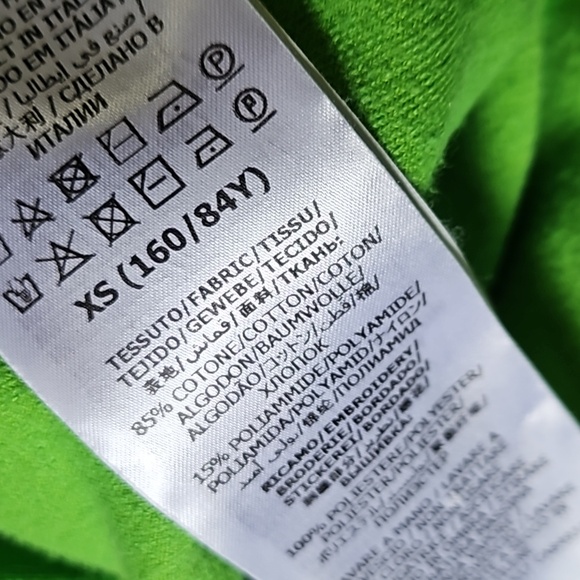 Gucci Velvet Neon Lime Green Zip Up Cardigan Sweater Jacket Sz. XS - Picture 7 of 10